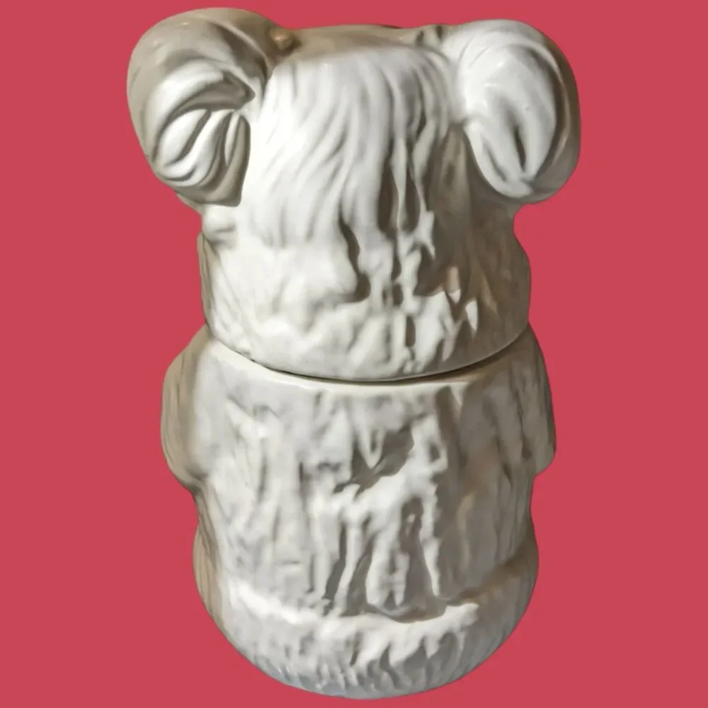 McCoy Bear Cookie Jar Vintage 1940s White Large Bear 12